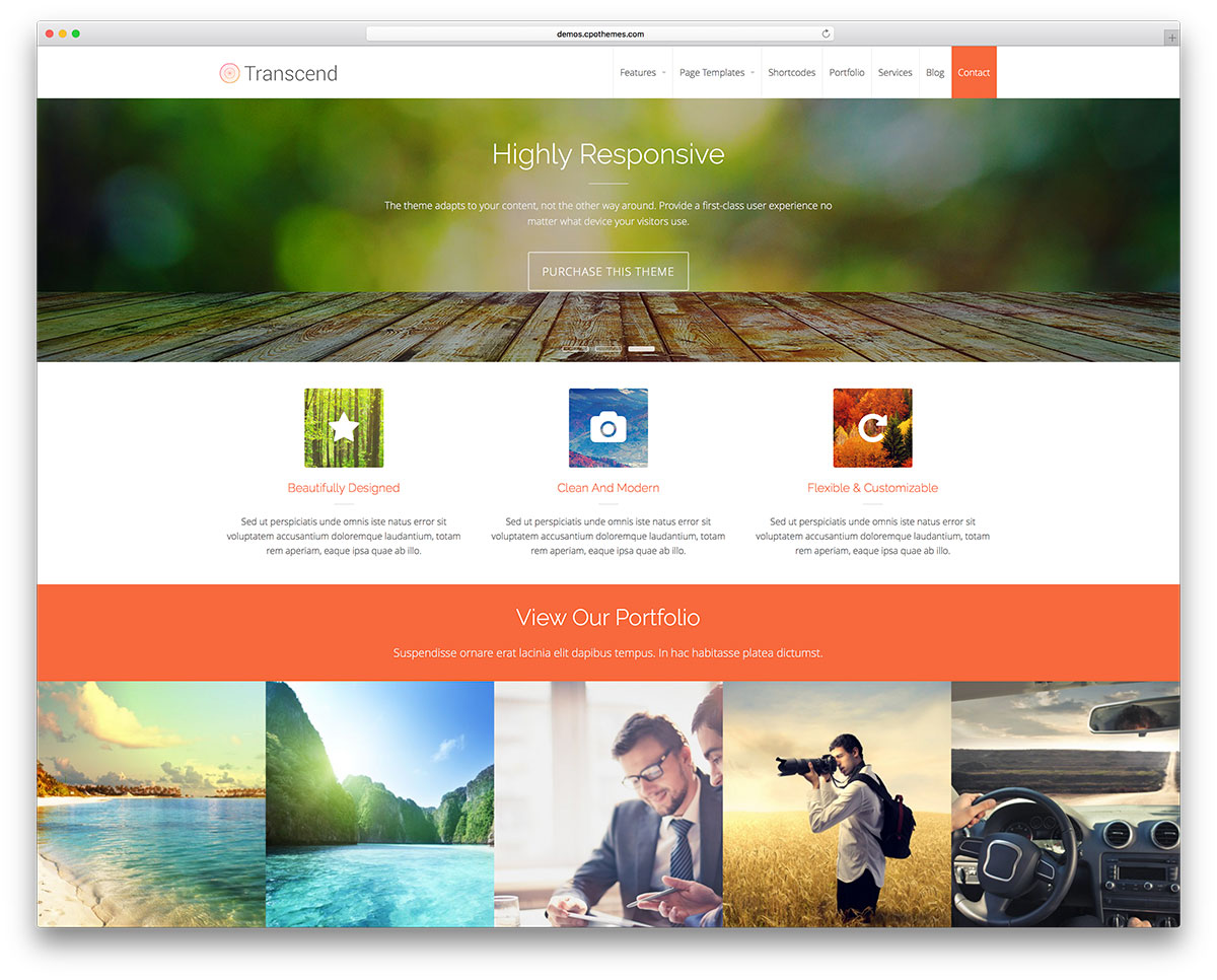 transcend-free-portfolio-wordpress-theme